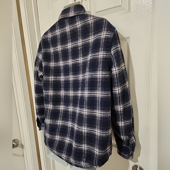 Jachs Men's Quilted Lined Plaid Flannel Button Shirt Size Medium - Picture 9 of 10